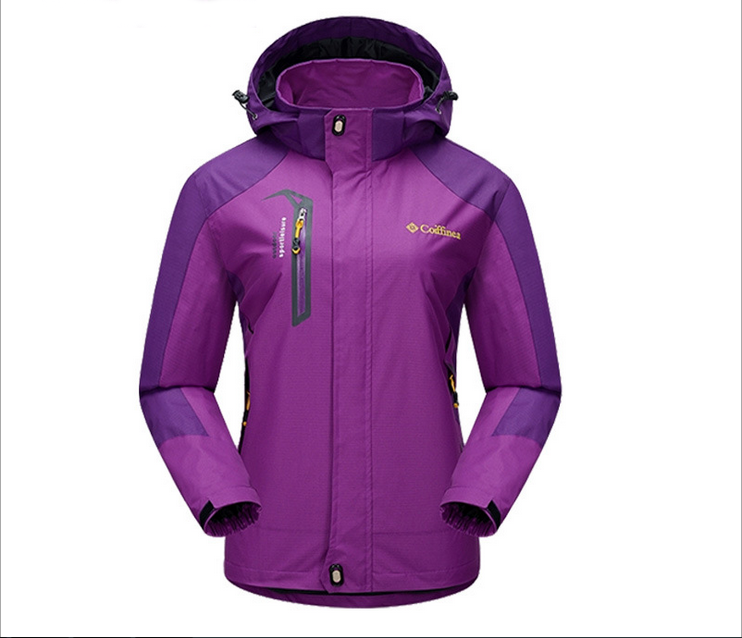 Women's Purple Fever Area 5 Districts Electric Heated Jacket High Quality Electric Heated Jacket Outdoor Sports Coat Winter Coat With Cap And USB Electric Heating(Battery Not Included)